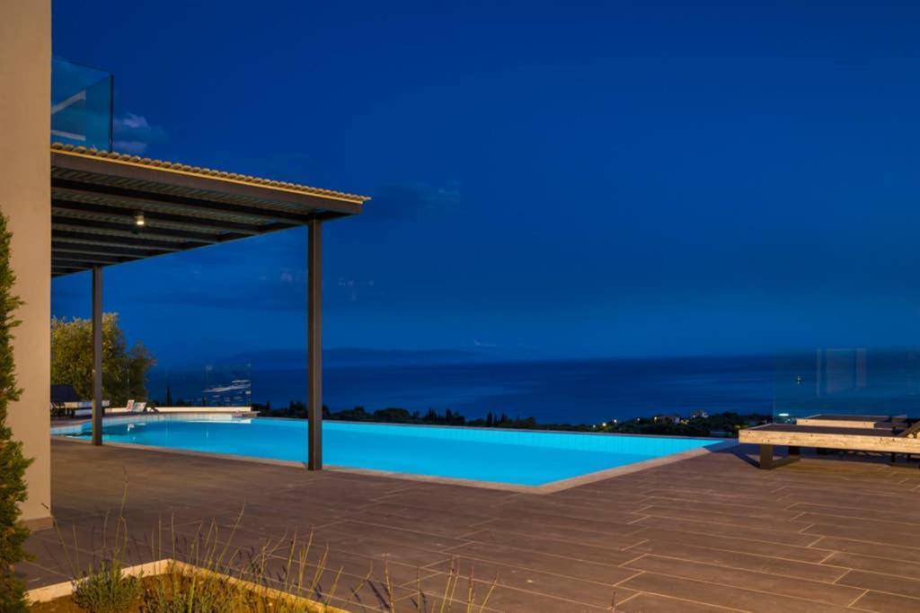 New Villa Blue With Private Pool At Trapezaki Livathos  Exteriér fotografie