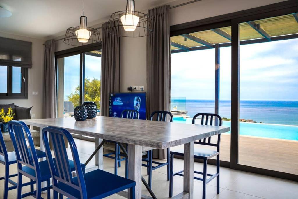 New Villa Blue With Private Pool At Trapezaki Livathos  Exteriér fotografie